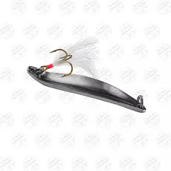 قاشقک ماهیگیری فلزی نقره ای  پردار ۱۰ گرم