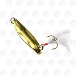 قاشقک ماهیگیری فلزی طلایی پردار ۱۰ گرم