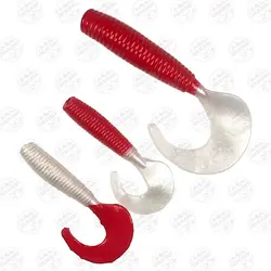 طعمه ماهیگیری دم داسی قرمز-سفید بسته ۳ عددی