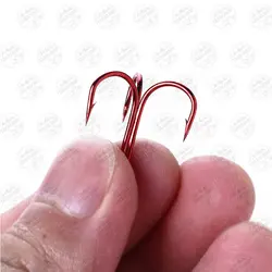 قلاب سه شاخ قرمز وی ام سی VMC فرانسه سایز ۱ بسته ۳ عددی