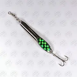قاشقک ماهیگیری ۲۵ گرمی ۷ سانتی متر شبرنگ سبز-زرد