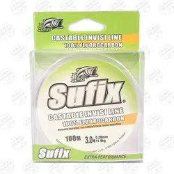 نخ ماهیگیری سافیکس فلورو کربن سایز ۰.۲۶ طول ۱۰۰ متر SUFIX INVISI LINE