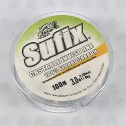نخ ماهیگیری سافیکس فلورو کربن سایز ۰.۲۶ طول ۱۰۰ متر SUFIX INVISI LINE