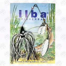 لانسه ماهیگیری ۱۹ گرم ایلبا Ilba ایتالیا مدل SPINNERBAITS TANDEM Black/White blade Silver Alpha