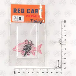 قلاب ماهیگیری سه شاخ RedCarp تایوان سایز ۹ بسته ۱۰ عددی