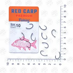 قلاب ماهیگیری  RED CARP کپوری مدل CurvedShunk سایز ۱۰ بسته ۱۰ عددی