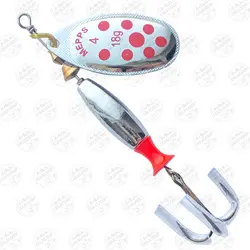 لانسه مپس لانگ نقره ای خال قرمز ۱۸ گرم سایز ۴