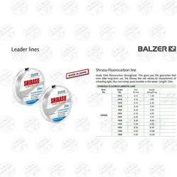 نخ ماهیگیری فلوروکربن لیدر ۲۵ متر Balzer سایز ۰.۲۰