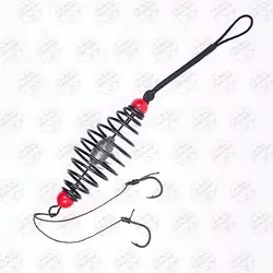 ریسه ماهیگیری فنر فیدر و قلاب سرب دار بزرگ کومهو