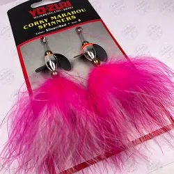 اسپینر کرکی Yo-Zuri ژاپن بسته ۲ عددی سایز ۸ Silver/Red/Pink