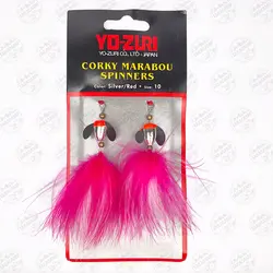 اسپینر کرکی Yo-Zuri ژاپن بسته ۲ عددی سایز ۱۰ Silver/Red/Pink