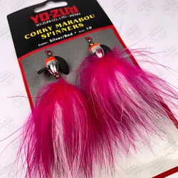 اسپینر کرکی Yo-Zuri ژاپن بسته ۲ عددی سایز ۱۰ Silver/Red/Pink