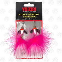 اسپینر کرکی Yo-Zuri ژاپن بسته ۲ عددی سایز ۶ Silver/Red/Pink