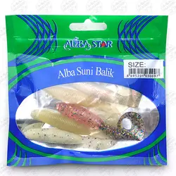 ماهی مصنوعی کرم ژله ای ۷.۵ سانتی Alba Star بسته ۵ عددی کد ۳۱۱