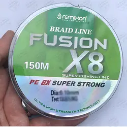 نخ براید ماهیگیری رمیکسون Fusion X8  سایز ۰٫۱۶  ۱۵۰متر
