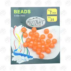 بیدز Captain Mutant نارنجی شب نما سایز ۷ کروی بسته ۲۵ عددی