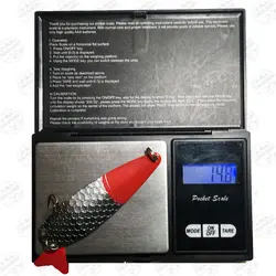 قاشقک ماهیگیری فلزی نقره ای - قرمز  ۱۳ گرم ۸ سانتی متر