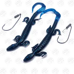 طعمه ماهیگیری مارمولک ژله ای Fuze Super Lock به همراه قلاب جیگ