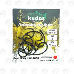 قلاب کپوری حرفه ای رمیکسون KDH-01 سایز ۴ بسته ۱۰ عددی Kudos Fishing