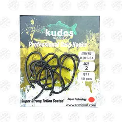 قلاب کپوری حرفه ای رمیکسون KDH-04 سایز ۲ بسته ۱۰ عددی Kudos Fishing