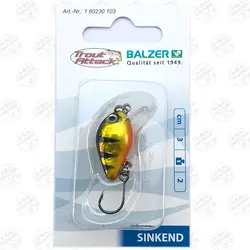 لوری ماهی مصنوعی قزلی بالزر Balzer Trout Attack 3cm 2g - Sinkend