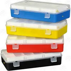 جعبه ابزار (ارگانایزر) لوازم ماهیگیری ۱۳ خانه دوطبقه