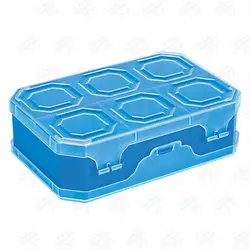 جعبه ابزار (ارگانایزر) لوازم ماهیگیری ۸ خانه Super-Bag 8 دوطرفه مدل ASR-5019