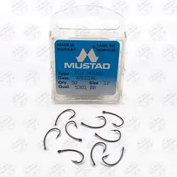 قلاب موستاد برنزی سایز ۱۲ بسته ۵۰ عددی MUSTAD 5301 BR
