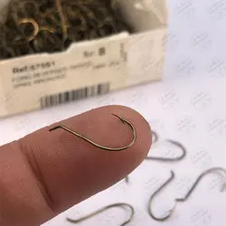 قلاب موستاد برنزی بدون چشم سایز ۸ بسته ۱۰ عددی MUSTAD 57591