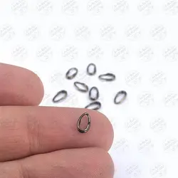 حلقه رینگ برنزی موستاد بسته ۱۰ عددی سایز ۲  Mustad Oval Split Rings