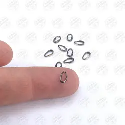 حلقه رینگ برنزی موستاد بسته ۱۰ عددی سایز ۲  Mustad Oval Split Rings