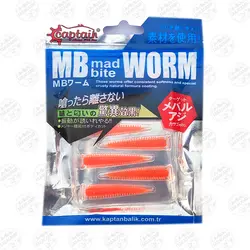 کرم مصنوعی طعم دار Mad Bite Captain کاپیتان ۴ سانتی متر ۸ عددی