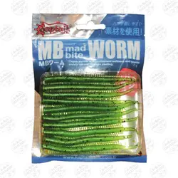 کرم خاکی مصنوعی طعم دار Mad Bite Captain کاپیتان ۸ سانتی متر ۱۰عددی