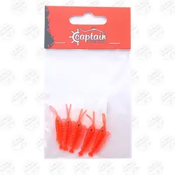 بچه میگو مصنوعی Capitan کاپیتان  ۴ سانتی متر ۵ عددی