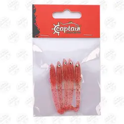 طعمه ماهیگیری Captain کاپیتان لور ماهی ژله ای ۵ سانتی متر ۵ عددی
