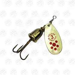 لانسه ماهیگیری سایز ۳ طلایی خال قرمز Fladen فلادن