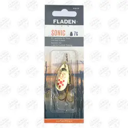 لانسه ماهیگیری سایز ۳ طلایی خال قرمز Fladen فلادن