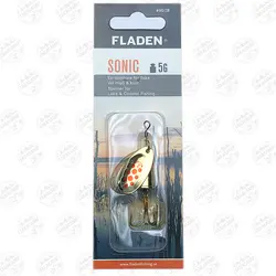 لانسه ماهیگیری سایز ۲ طلایی خال قرمز Fladen فلادن