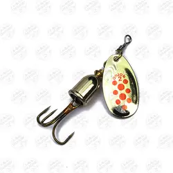 لانسه ماهیگیری سایز ۲ طلایی خال قرمز Fladen فلادن