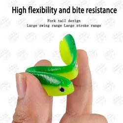 لور ماهیگیری ژله ای (سیلیکونی ) دم حلقه دار ۶ گرم ۱۰ سانتیمتر کد ۱۰۸