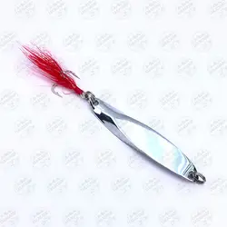 طعمه قاشقک ماهیگیری نقره ای استیل پردار ۱۸ گرم ۶٫۸ سانتی متر