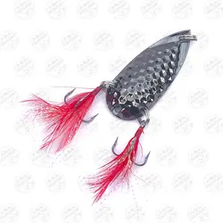 طعمه قاشقک ماهیگیری دودی استیل پردار ۱۵ گرم ۵ سانتی متر