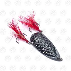 طعمه قاشقک ماهیگیری دودی استیل پردار ۱۵ گرم ۵ سانتی متر