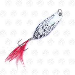 طعمه قاشقک ماهیگیری نقره ای استیل پردار ۱۵ گرم ۴.۵ سانتی متر