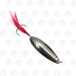 طعمه قاشقک ماهیگیری دودی استیل پردار۱۰ گرم ۵ سانتی متر