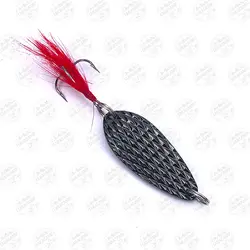 طعمه قاشقک ماهیگیری دودی استیل پردار۱۰ گرم ۴ سانتی متر