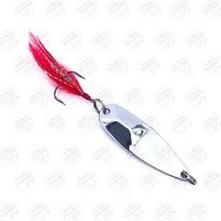 طعمه قاشقک ماهیگیری نقره ای استیل پردار۱۰ گرم ۵ سانتی متر