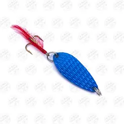 طعمه قاشقک ماهیگیری آبی استیل پردار۱۰ گرم ۴ سانتی متر