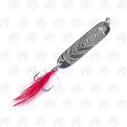 طعمه قاشقک ماهیگیری استیل دودی پردار۱۰ گرم ۵ سانتی متر