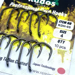 قلاب کپوری حرفه ای رمیکسون KDH-05 سایز ۴ بسته ۱۰ عددی Kudos Fishing